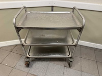 Blanco - rvs serveerwagen - afbeelding 1 van  4