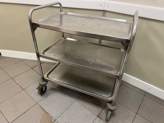 Blanco - rvs serveerwagen - afbeelding 2 van  4