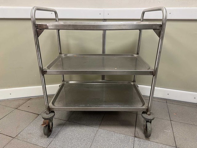 Blanco - rvs serveerwagen - afbeelding 4 van  4