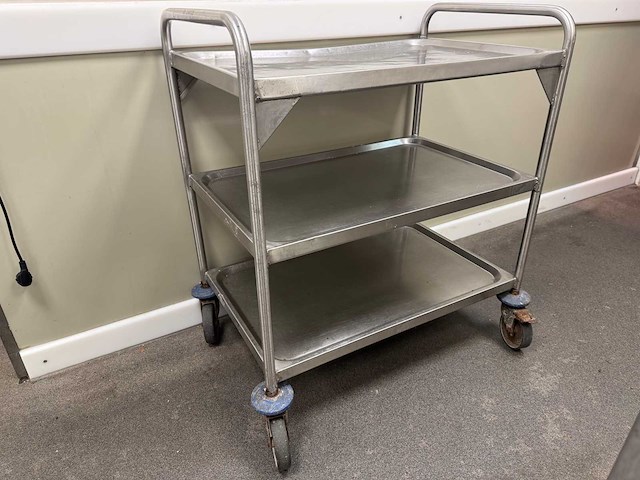 Blanco - rvs serveerwagen - afbeelding 4 van  4
