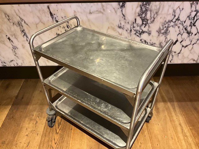 Blanco - rvs serveerwagen - afbeelding 3 van  3