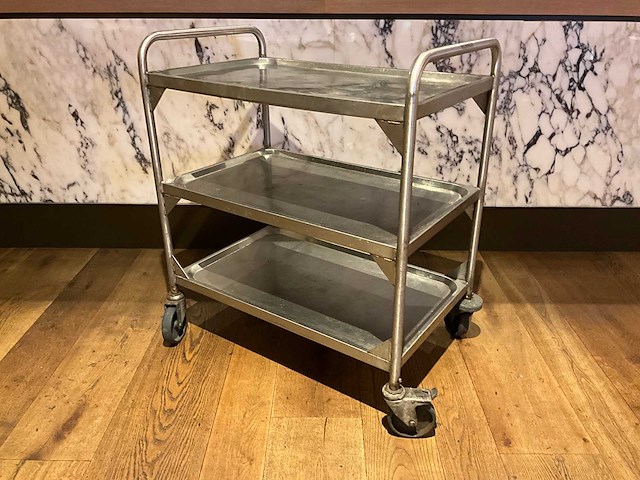 Blanco - rvs serveerwagen - afbeelding 2 van  3