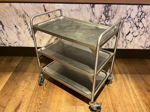 Blanco - rvs serveerwagen - afbeelding 3 van  3