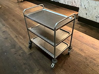 Blanco - rvs serveerwagen - afbeelding 1 van  2