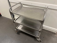 Blanco - rvs serveerwagen - afbeelding 1 van  4