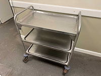 Blanco - rvs serveerwagen - afbeelding 1 van  4