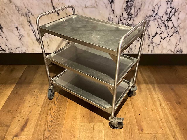 Blanco - rvs serveerwagen - afbeelding 1 van  3