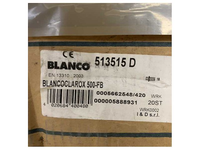 Blanco 500-fb stainless steel washbasin with installation kit - afbeelding 8 van  12