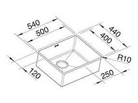 Blanco 500-fb stainless steel washbasin with installation kit - afbeelding 9 van  12