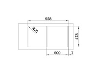 Blanco 517281 lantos 5 s-if spoelbak, roestvrij staal, 50 cm onderkast - afbeelding 4 van  5