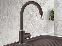 Blanco mida-s cafe keukenmengkraan met uittrekbare uitloop - afbeelding 1 van  7