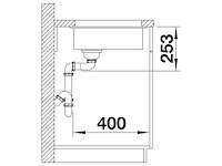Blanco silgranit spoelbak 190x460 mm infino wit - afbeelding 2 van  2