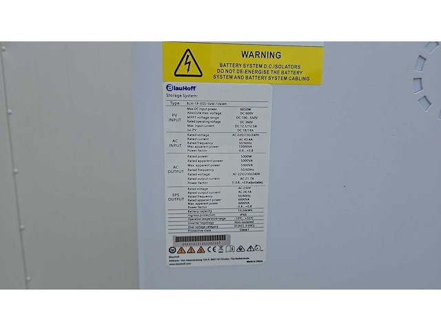 Blauhoff - 5kw omvormer 10.24 kwh batterij - afbeelding 2 van  8