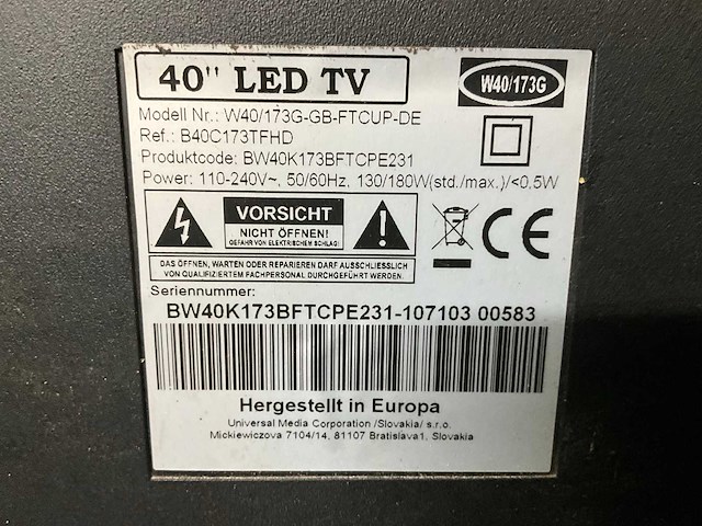 Blaupunkt w40/173g-gb-ftcup-de televisie - afbeelding 5 van  5