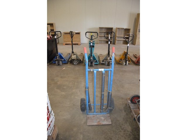 Blauw metalen steekwagentje - afbeelding 1 van  4