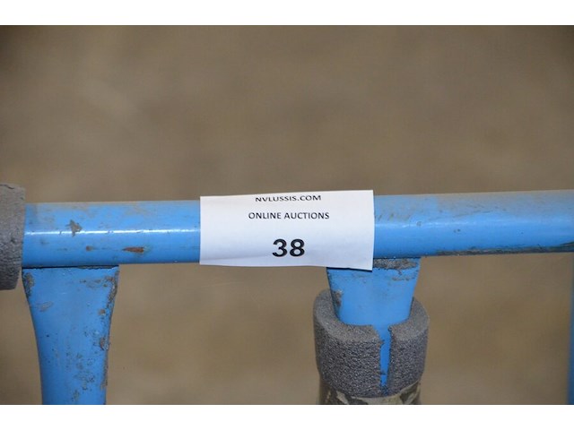 Blauw metalen steekwagentje - afbeelding 4 van  4