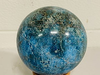 Blauwe apatiet bol + standaard - afbeelding 2 van  4