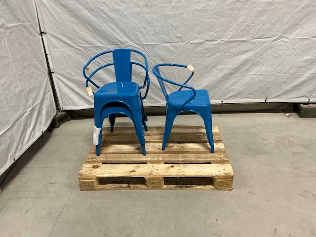 Blauwe stoelen (3x) - afbeelding 1 van  2