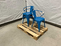 Blauwe stoelen (3x) - afbeelding 2 van  2