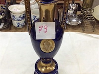 Blauwe vaas h:38 - afbeelding 1 van  3