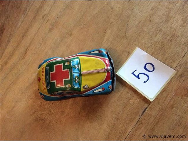 Blikken auto ambulance - afbeelding 1 van  3