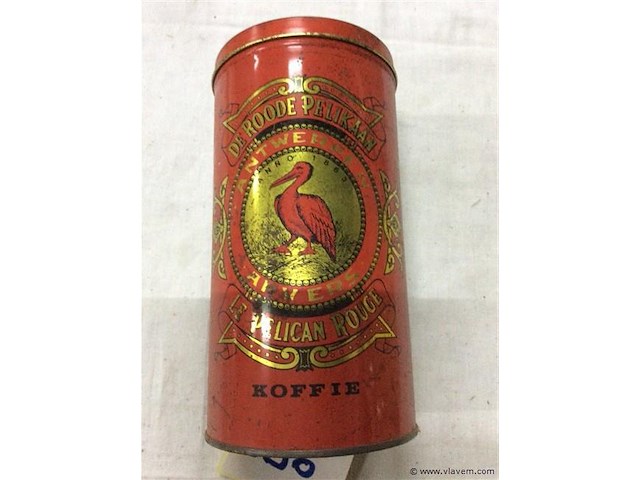 Blikken doos rode pelikaan - afbeelding 2 van  2