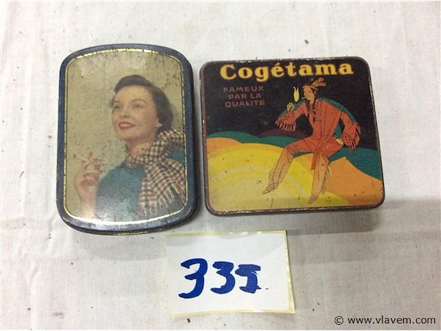 Blikken dozen tabak - afbeelding 1 van  2