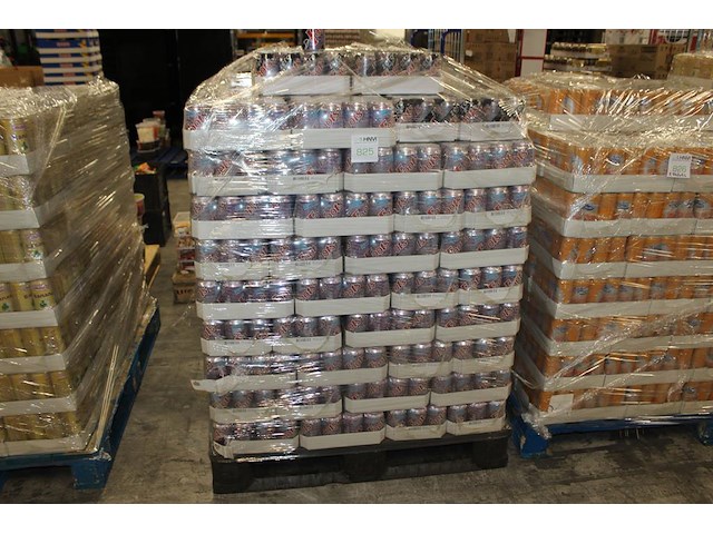 Blikken foots w.o. zero. tht 9-26 en 12-26. totaal 2160 blikken. bod is inclusief 324 euro statiegeldwaarde - afbeelding 1 van  3