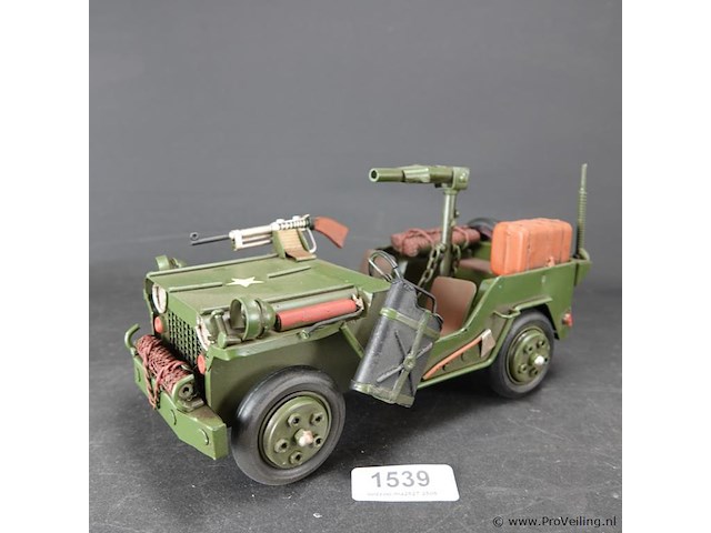 Blikken legerjeep - afbeelding 1 van  5