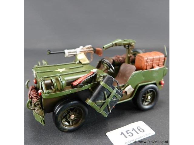 Blikken legerjeep - afbeelding 1 van  5