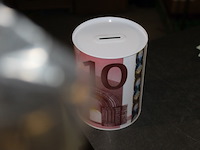 Blikken spaarpot groot 1x model €10 euro - afbeelding 2 van  3