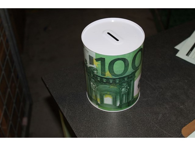 Blikken spaarpot groot 1x model €100 euro - afbeelding 2 van  3