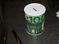 Blikken spaarpot groot 1x model €100 euro - afbeelding 3 van  3