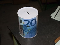 Blikken spaarpot groot 1x model €20 euro - afbeelding 2 van  3