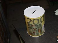 Blikken spaarpot groot 1x model €200 euro - afbeelding 3 van  3