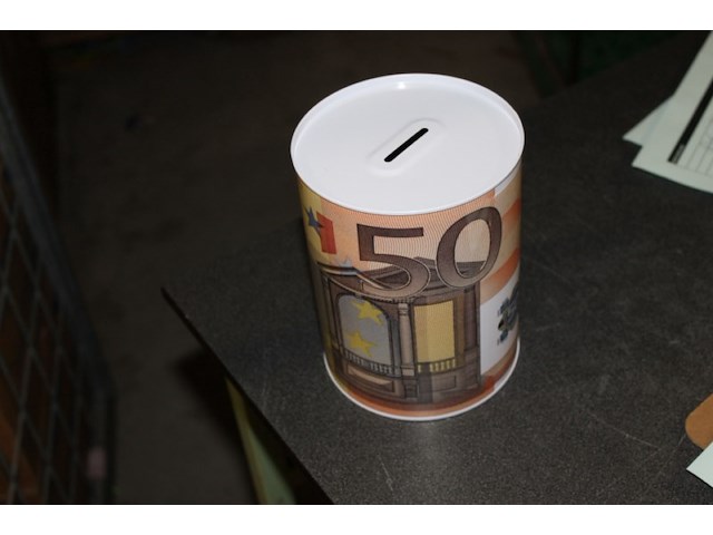 Blikken spaarpot groot 1x model €50 euro - afbeelding 2 van  3