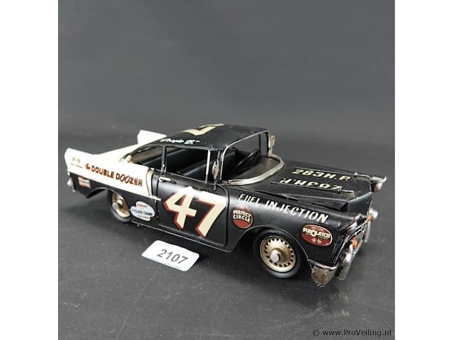 Blikken vintage rallycar - afbeelding 1 van  5