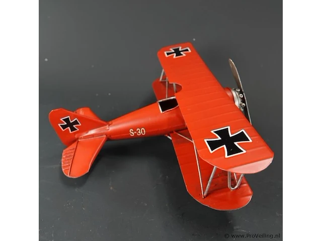 Blikken vliegtuig de rode baron - afbeelding 4 van  5