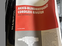 Blindklinknagelmachine, würth, ang 18 compact m-cube, 2024 - afbeelding 9 van  10