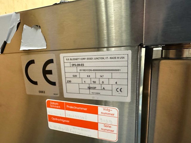 Blodgett - dfg-200-es - elektrisch/gas conventionele oven - afbeelding 21 van  24