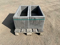 Bloembak beton - antraciet 100 x 40 x 40 cm (2x) - afbeelding 6 van  6