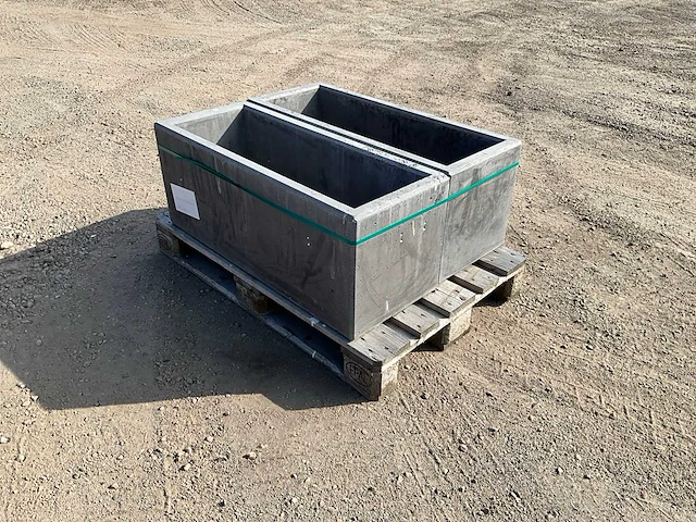 Bloembak beton - antraciet 100 x 40 x 40 cm (2x) - afbeelding 1 van  6