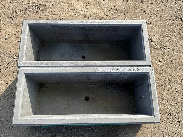 Bloembak beton - antraciet 100 x 40 x 40 cm (2x) - afbeelding 4 van  6