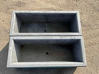 Bloembak beton - antraciet 100 x 40 x 40 cm (2x) - afbeelding 4 van  6