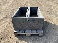 Bloembak beton - antraciet 100 x 40 x 40 cm (2x) - afbeelding 2 van  6