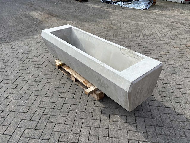 Bloembak beton - grijs - 200 x 43,5 x 45 cm - afbeelding 1 van  1