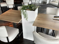 Bloembak met kunstplant (2x) - afbeelding 2 van  2