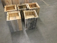 Bloembakken van hout (10x) - afbeelding 1 van  4