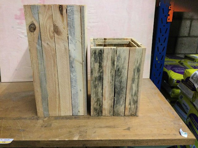 Bloembakken van hout (10x) - afbeelding 3 van  4