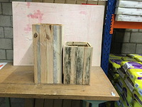 Bloembakken van hout (10x) - afbeelding 1 van  4